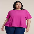 Pleated Hem Top image number null