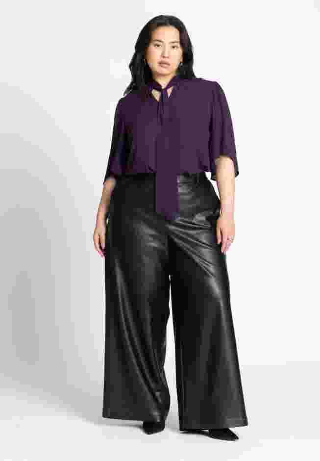 Bow Blouse with Flutter Sleeve image number 2