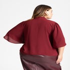 Bow Blouse With Flutter Sleeve image number null