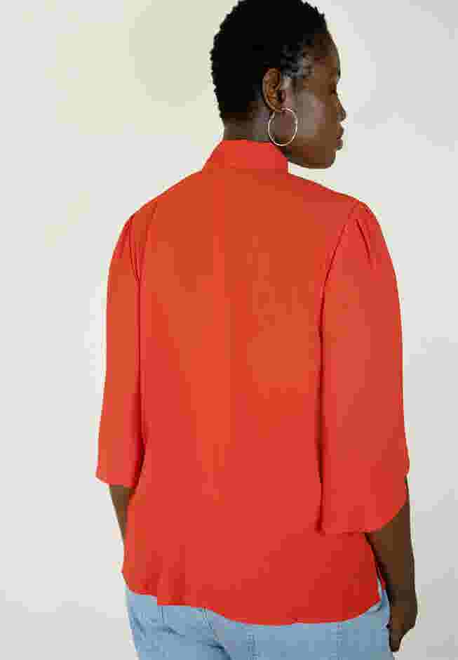 Bow Blouse with Flutter Sleeve image number 1