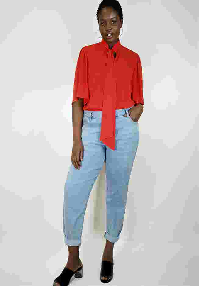 Bow Blouse with Flutter Sleeve image number 2