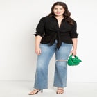 Tie Front Collared Blouse image number null