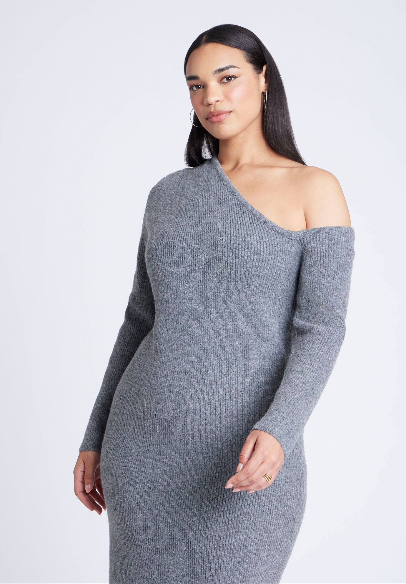 Off Shoulder Sweater Dress image number 2