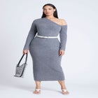 Off Shoulder Sweater Dress image number null