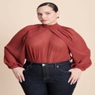 Draped Sleeve Chiffon Top image number null