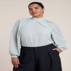 Draped Sleeve Chiffon Top image number 0