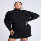 Turtleneck Mini Sweater Dress image number null