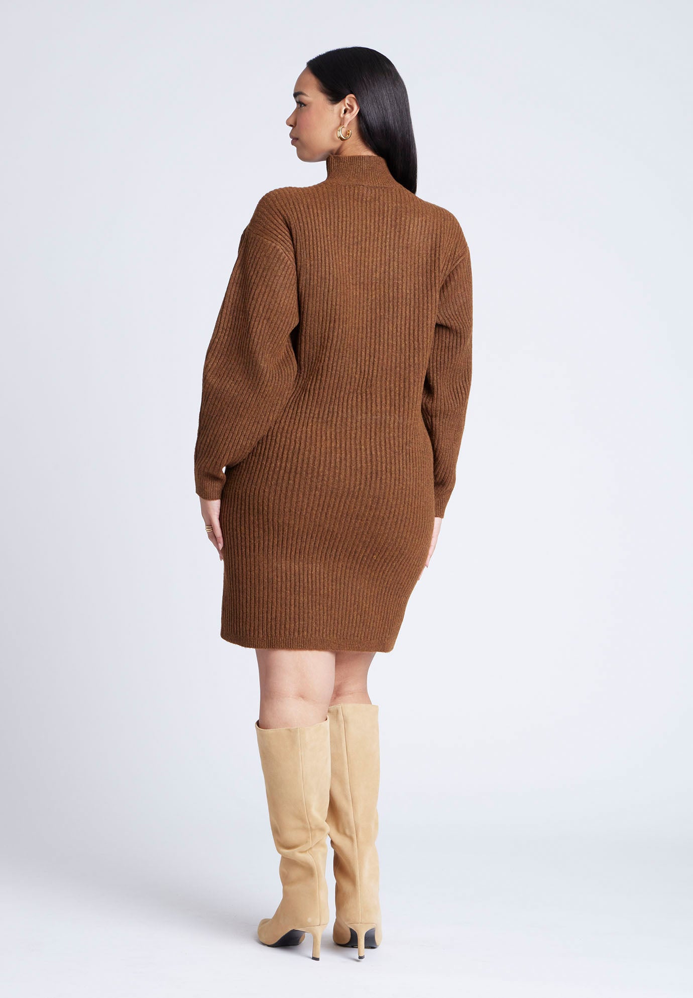Turtleneck Mini Sweater Dress image number 1