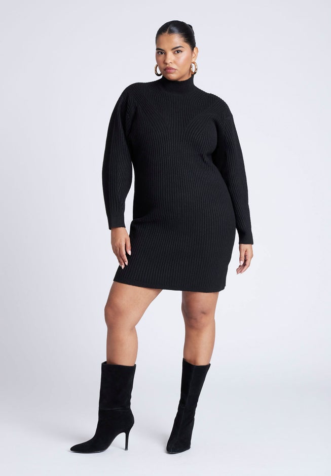 Turtleneck Mini Sweater Dress image number 0