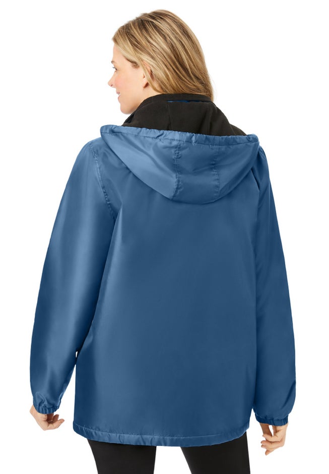 Storm Fleece-Lined Raincoat with Zip-Off Hood image number 1