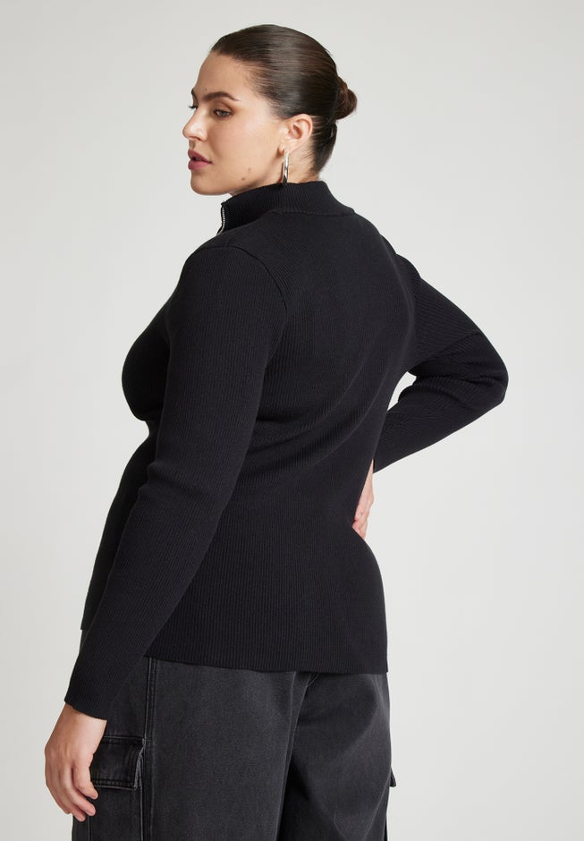 Two Way Zipper Sweater image number null