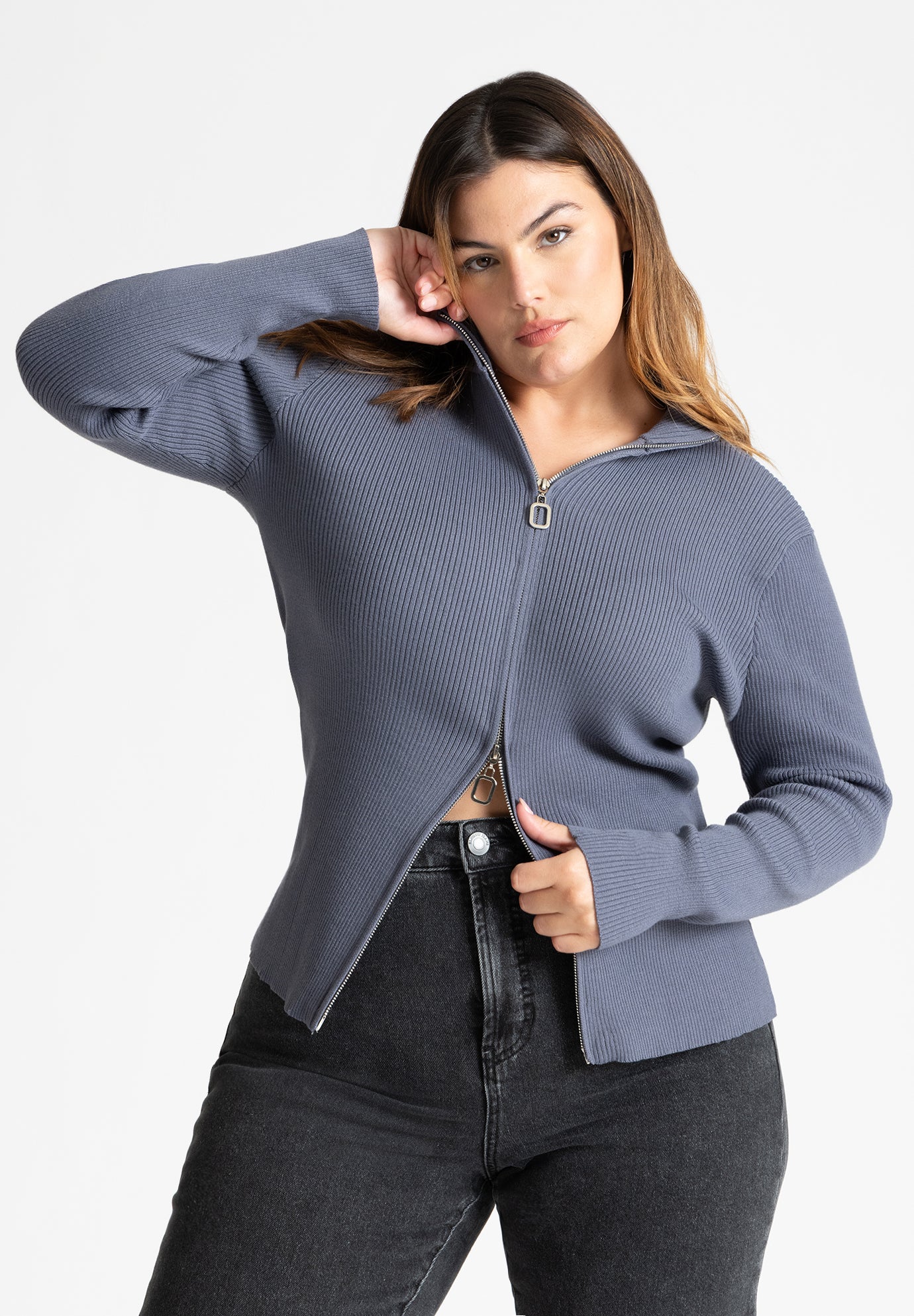 Two Way Zipper Sweater image number 0