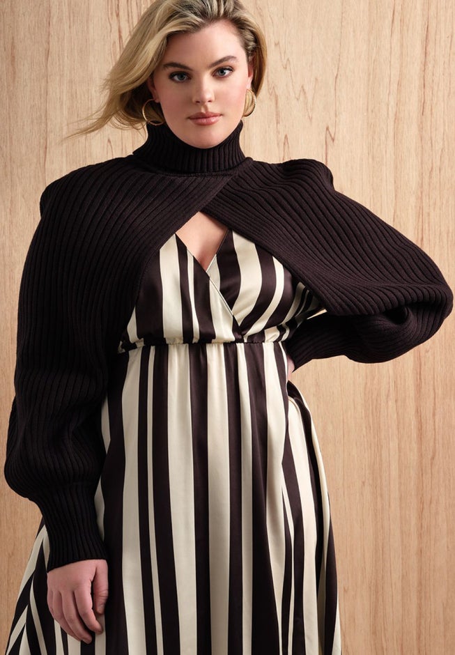 Turtleneck Sweater Sleeve Scarf image number null