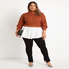 Twofer Skirted Sweater image number null