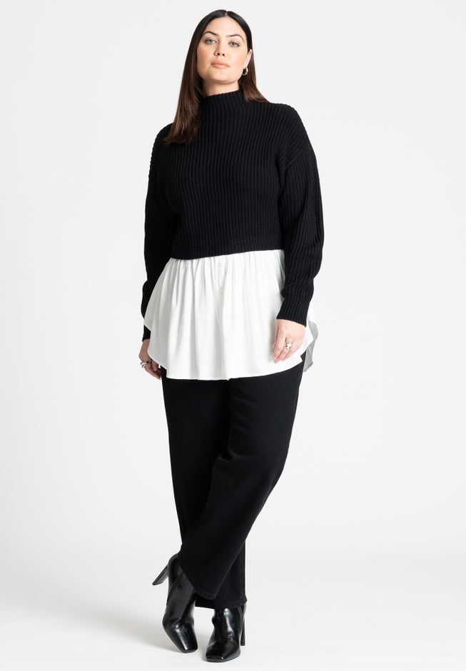 Twofer Skirted Sweater image number 2