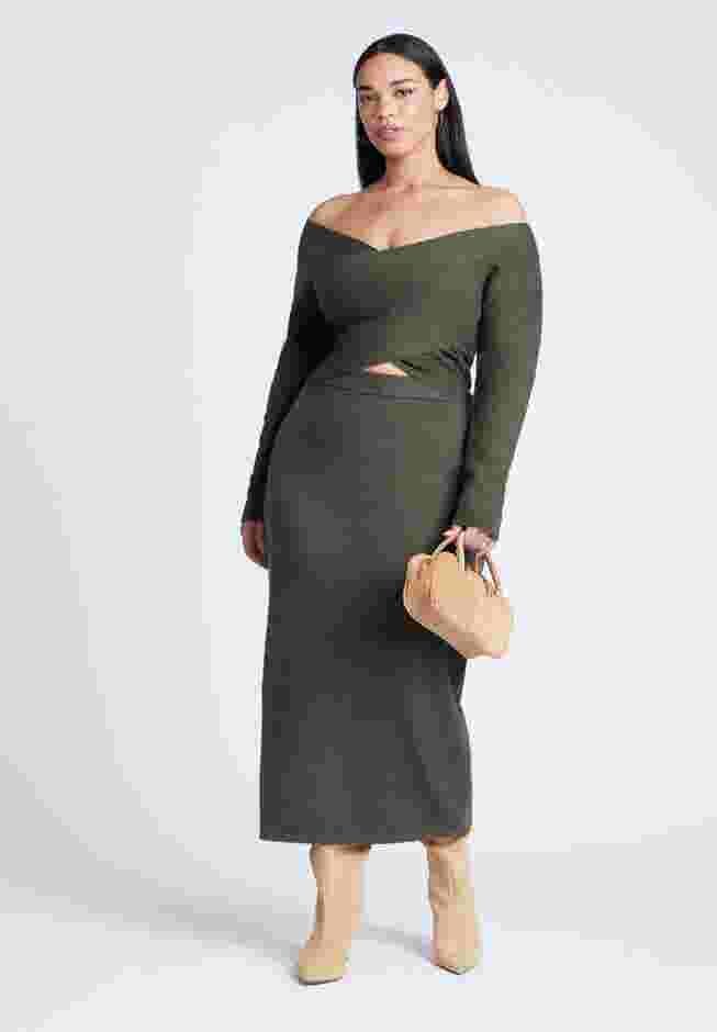 Wrap Front Cropped Sweater image number 3