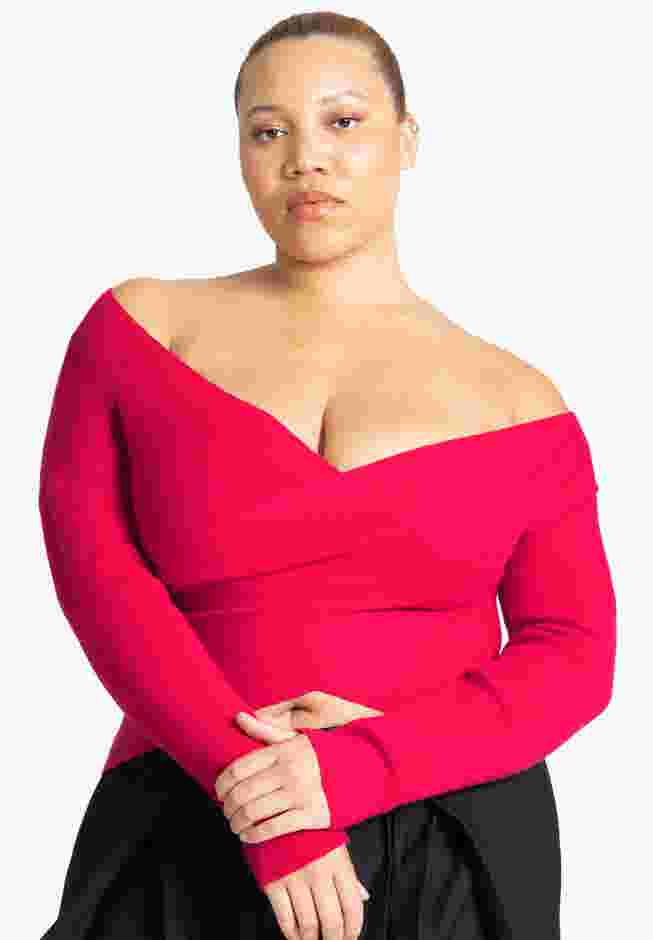 Wrap Front Cropped Sweater image number 0