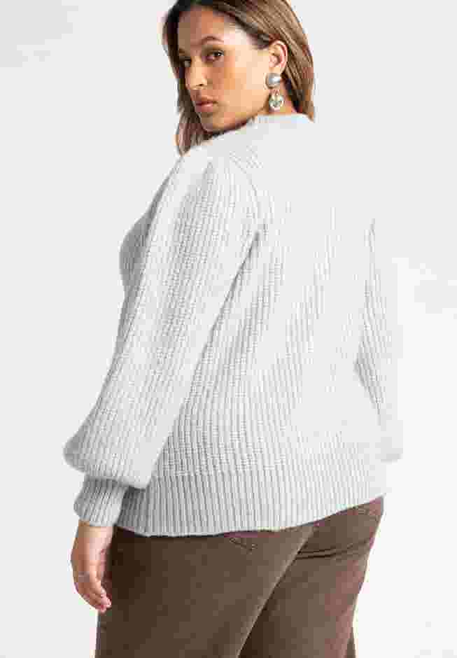 Puff Sleeve Chunky Sweater image number 1