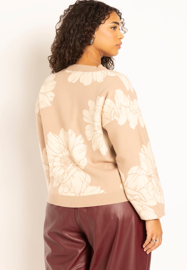 Intarsia Crew Neck Sweater image number 2