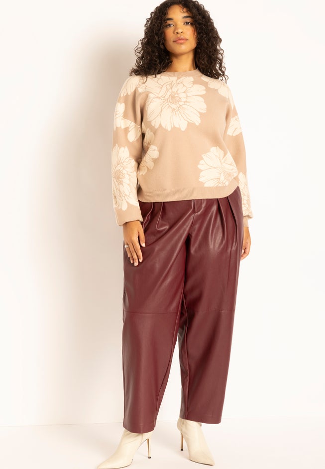 Intarsia Crew Neck Sweater image number 3