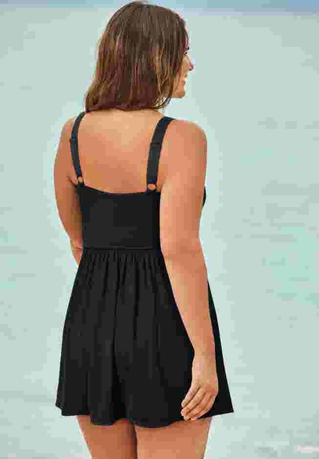 Twist-Front Swim Dress image number 1