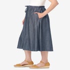 Drawstring Denim Skirt image number null