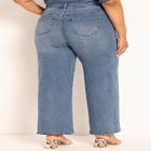 Pintuck Detail Flare Leg Jean image number null