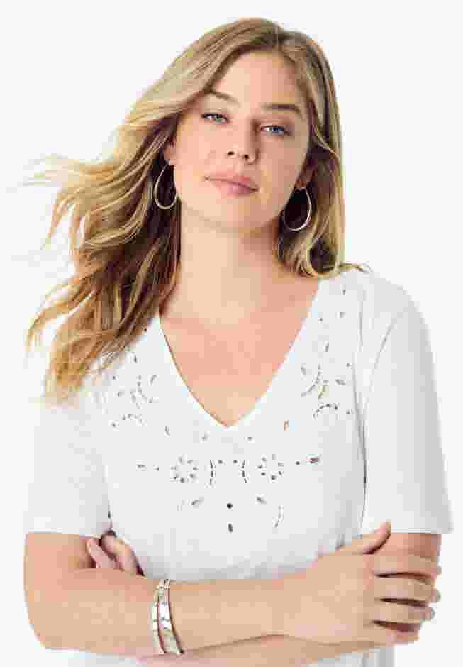 Eyelet Swing Tee image number 3