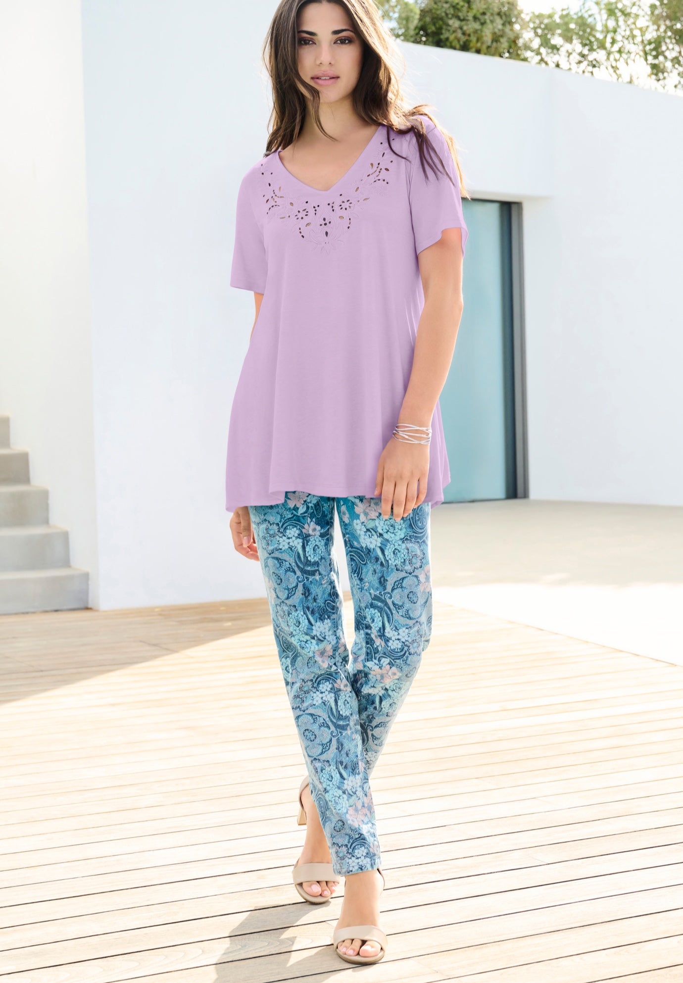 Eyelet Swing Tee image number 0