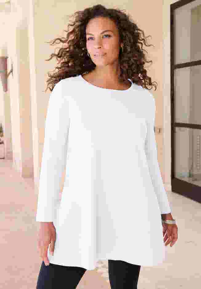 Ultimate Long Sleeve Crewneck Swing Tunic image number 0