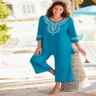 Embroidered Knit Tunic image number null