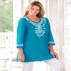 Embroidered Knit Tunic image number null