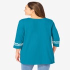 Embroidered Knit Tunic image number null