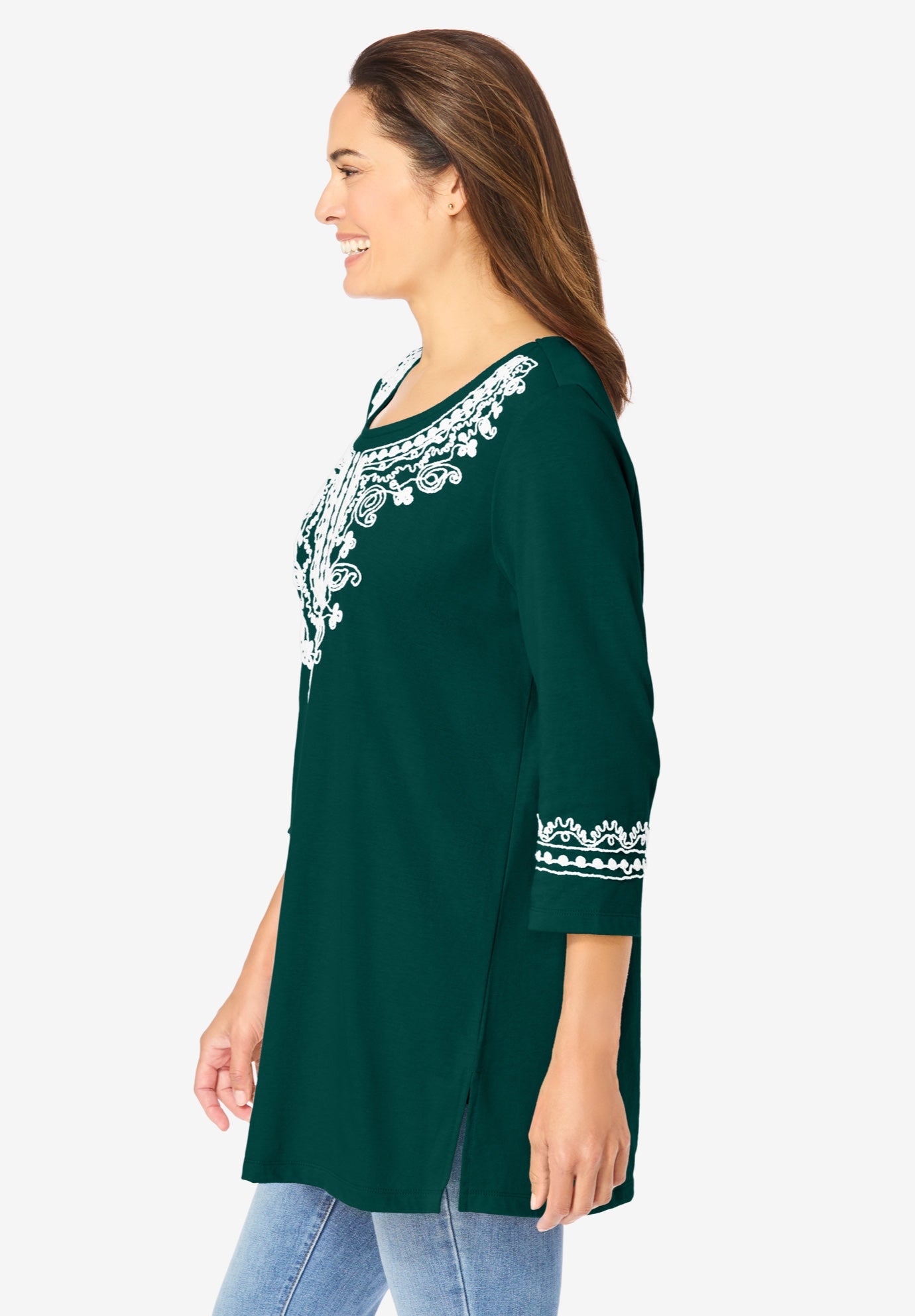 Embroidered Knit Tunic image number 2