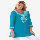 Embroidered Knit Tunic image number null