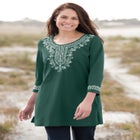 Embroidered Knit Tunic image number null