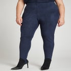 Barkwood x ELOQUII Faux Suede Leggings With Stirrups image number null