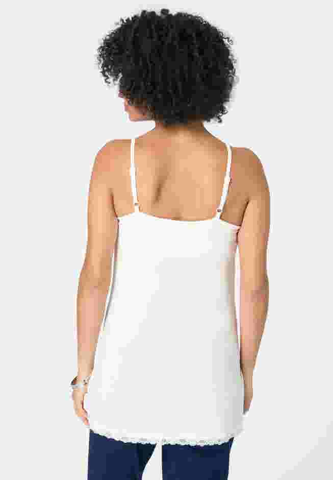 Lace Trim Knit Cami with Adjustable Straps image number 1