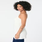 Lace Trim Knit Cami with Adjustable Straps image number null