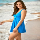 Surplice Swim Dress image number null
