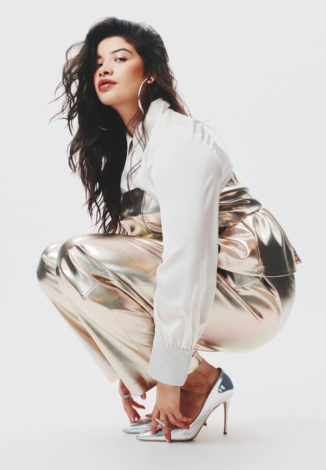 Metallic Faux Leather Trouser image number 0