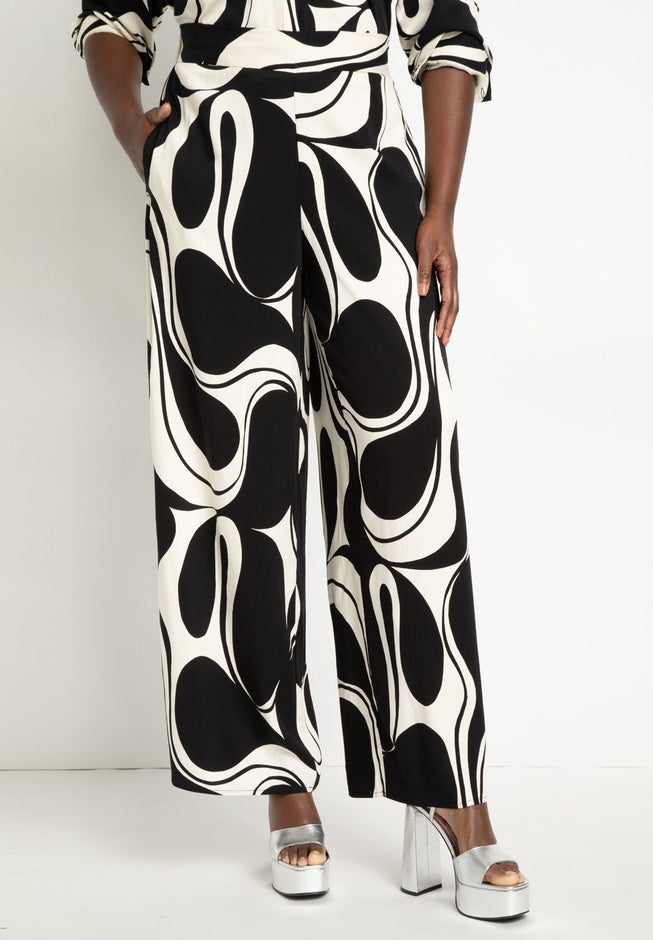 Printed Wide Leg Pant image number 1