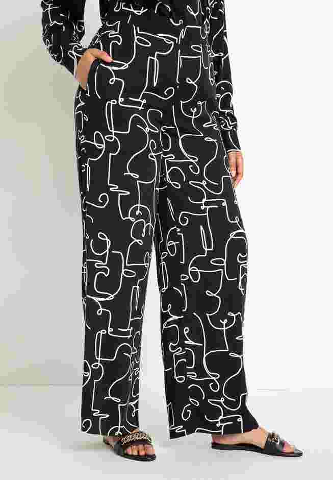 Printed Wide Leg Pant image number 1
