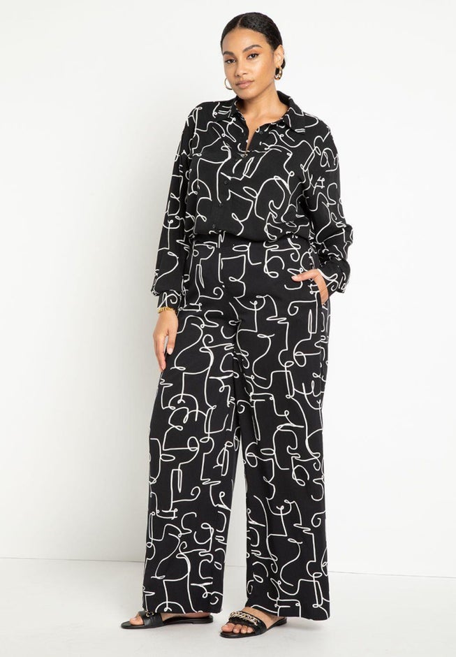 Printed Wide Leg Pant image number 0