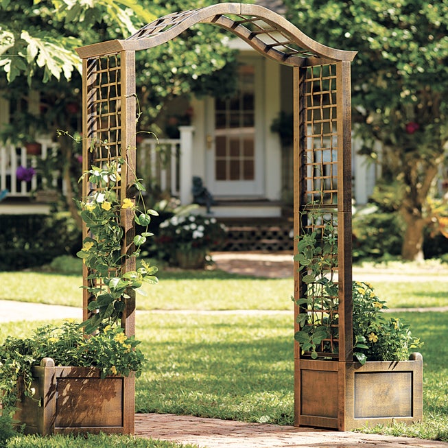Resin Garden Arch Trellis image number 0