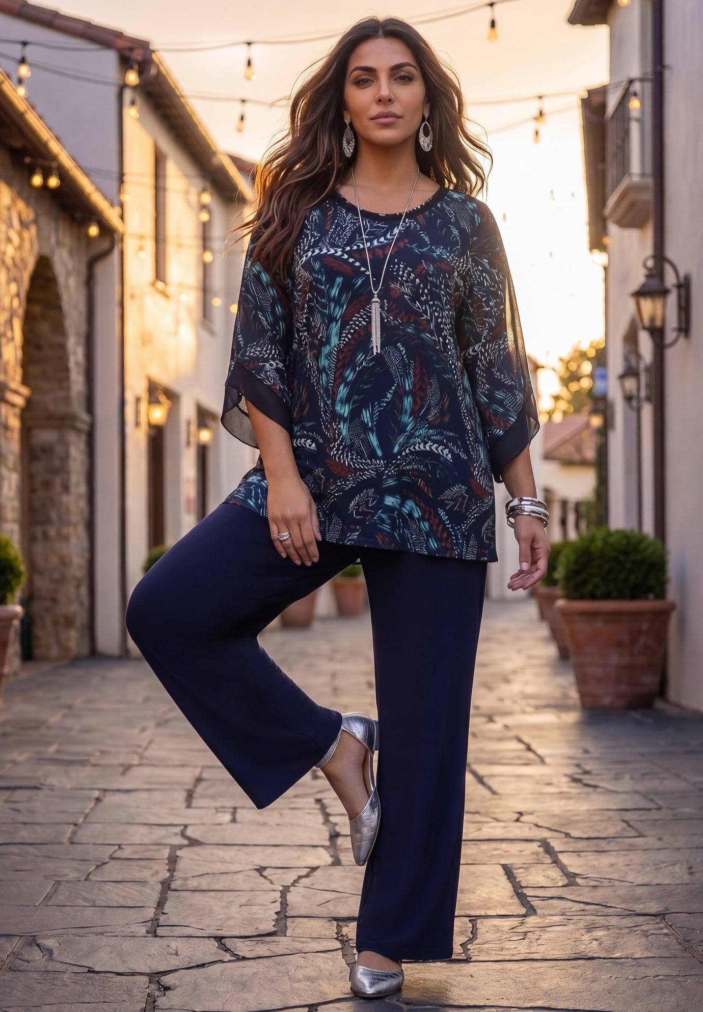 Dream Drape Flutter Sleeve Top image number 1