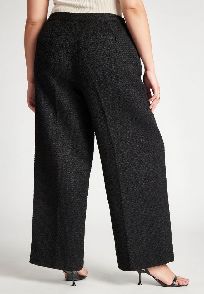 Button Detail Tweed Trouser image number 1