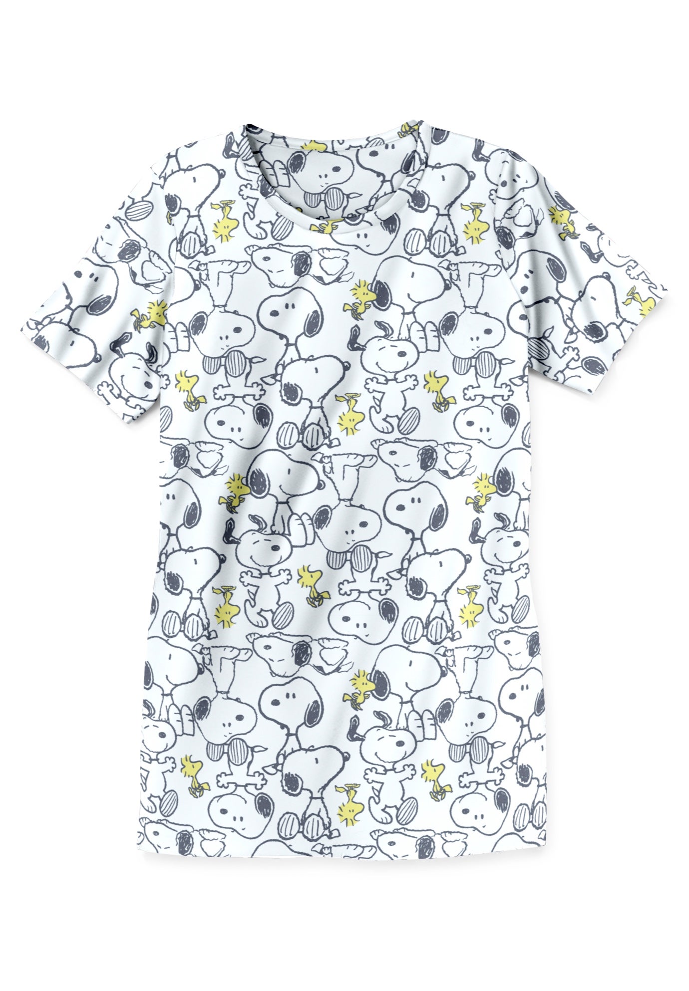 Peanuts White Snoopy Print Crewneck Tee image number 1