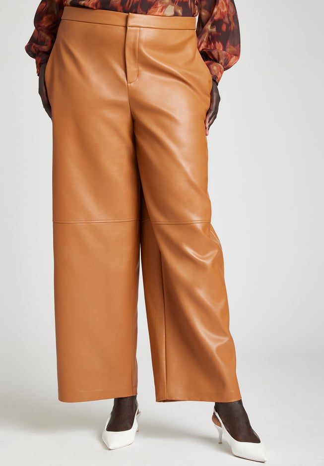 Faux Leather Wide Leg Pant image number 2