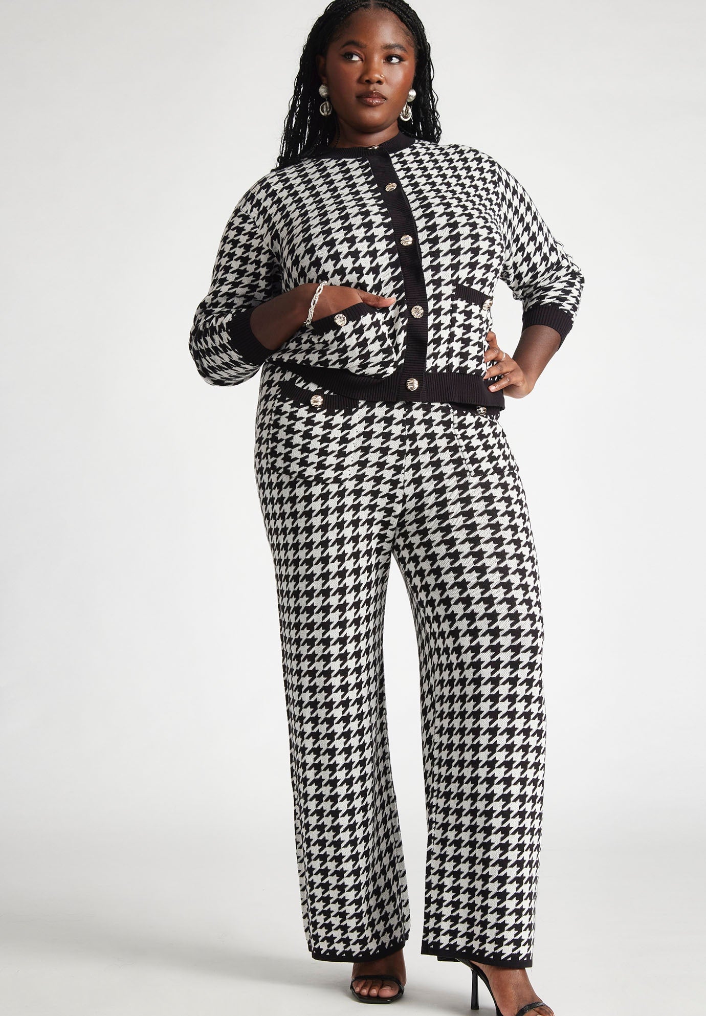 Knit Tweed Wide Leg Pant image number 0